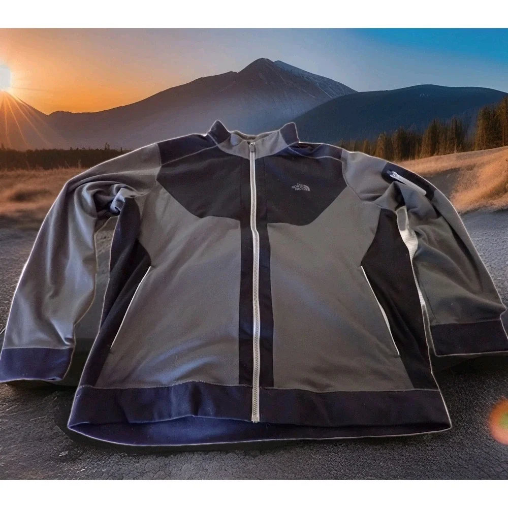 The North Face Track Jacket Mens XXXL Grey Black Excellent Mountain Athletics